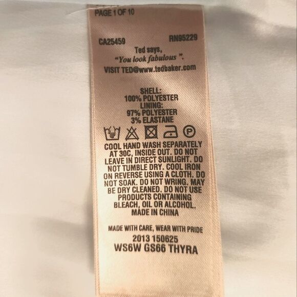 TED BAKER Hanging Gardens Floral Print Fit & Flare Full Skirt Size: 1 - Picture 13 of 15